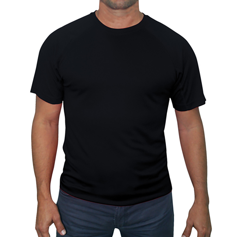 Camisa Negra Cuello Redondo